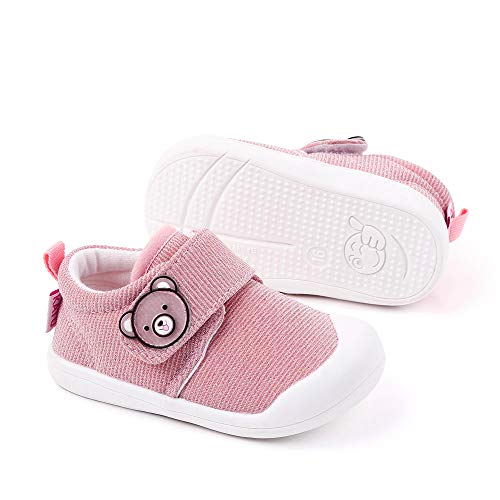 Zapatos Bebe Niña Primeros Pasos Zapatillas Deportivas Bebé Recién Nacido Rosado Talla 19.5