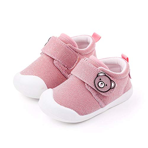 Zapatos Bebe Niña Primeros Pasos Zapatillas Deportivas Bebé Recién Nacido Rosado Talla 19.5