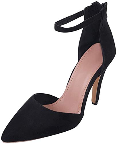 Zapatos de tacón Aguja Altas Vestir para Mujer Otoño PAOLIAN Calzado de Cuña Dama Noche Terciopelo Moda Calzado de Trabajo Fiesta Boda Zapatos con Punta Tallas Grandes