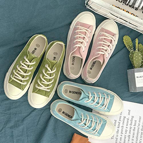 Zapatos Ocasionales de Las Mujeres Primavera Verano Flock Low Cut Ligero Estudiantes Zapatillas de Deporte Femeninas Shallow Candy Color Ocio Zapatillas de Deporte