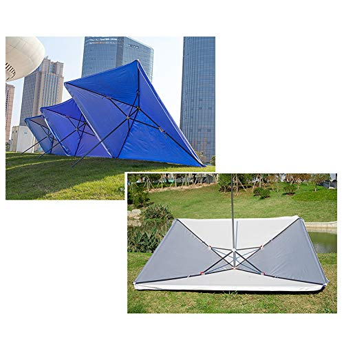 ZAQI Parasol Jardin Sombrillas Terraza Playa Sombrilla Rectangular con Base, Sombrillas Grandes Impermeables de Altura Ajustable para el Mercado de Piscinas en el Patio Trasero, 180 × 220 Cm