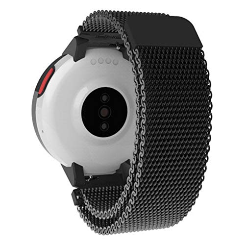 ZDYS Correa Reloj Resistente al Desgaste Suave Magnético Ajustable Metal Tejido Fácil Instalar Pulsera Ligera Moda Ergonómico Ajuste Directo Correa Repuesto para i Amazfti Verge(Negro)