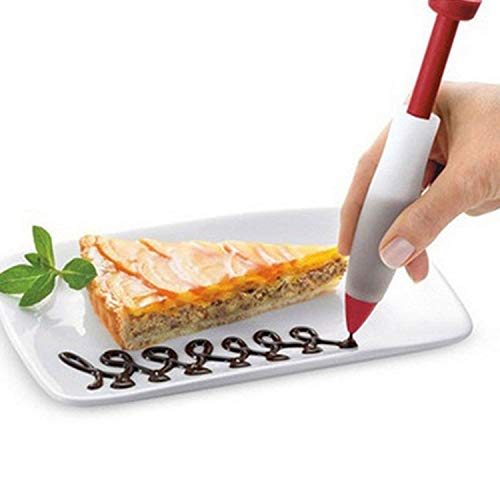 Zeagro - Pluma de silicona para escribir alimentos, herramientas de decoración de chocolate, molde para tartas, crema, galletas, repostería, accesorios de cocina, 1 unidad