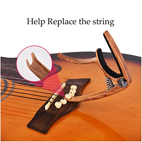 zealux multifuncional guitarra cejilla para guitarras, ukelele, Banjo, mandolina, Bass – hecho de metal de aluminio ultra ligero para 4 y 6 y 12 instrumentos de cuerda – accesorios de alta calidad