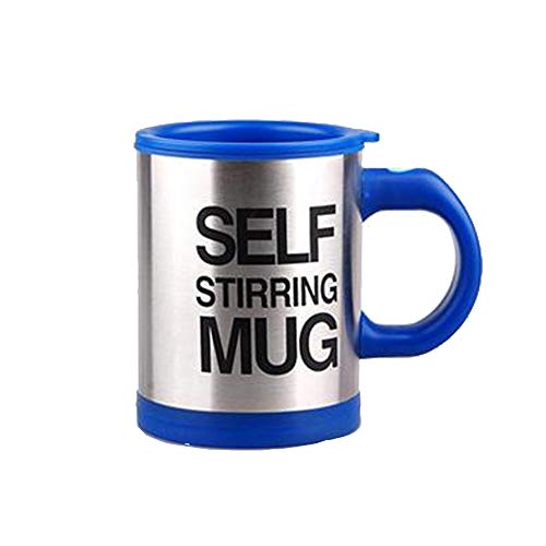 Zeerkeer Self Stirring Mug, Tazas de Café Portable Acero Inoxidable,Taza de Auto-agitación para el Café/Leche / Té, Office Home Travel Gift (Azul oscuro)