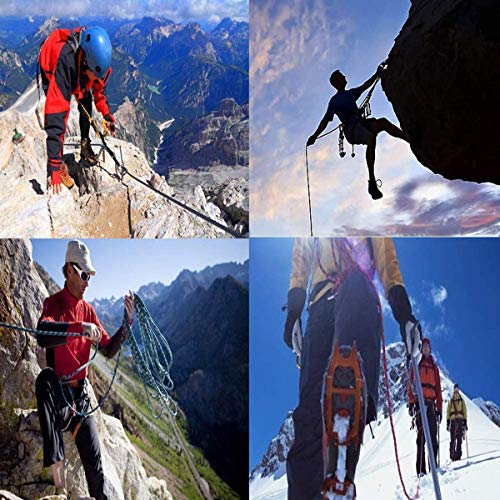 ZEH Cuerdas de Escalada Cuerda de Rescate Rojo 10 mm for protección contra el Fuego al Aire Libre for el Alpinismo protección Laboral explosión técnica a Alturas de Trabajo Auxiliar de Descenso FACAI