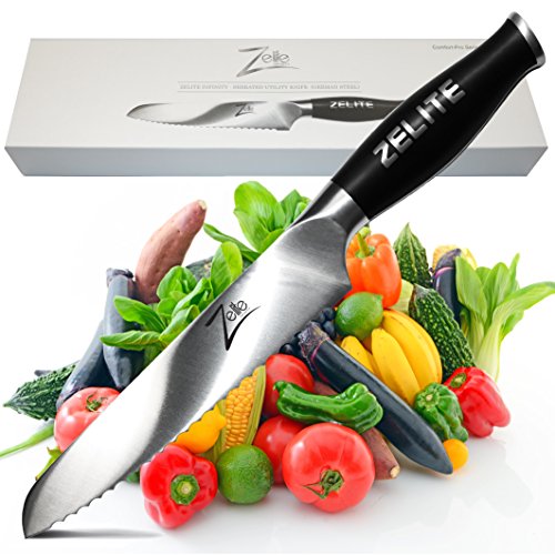 Zelite Infinity, Cuchillo Sierra de 15 cm – Utensilios Cocina Serie Comfort-Pro – Acero Inoxidable Alemán de Alto Contenido en Carbono – Cuchillos Cocina Filo de Navaja, Supercómodos