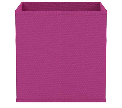 Zeller 14116 - Caja de almacenaje de tela, plegable, 32 x 32 x 32 cm, color rosa