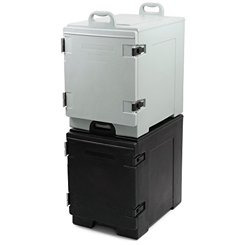 Zelsius térmica transporte | Thermo Box para 1/1 GN Gastronorm Depósito de | Caja de transporte para gastronomía, Fiesta, Event, catering, Banquete y más, Negro, (H) 65 x (T) 62 x (B) 43 cm