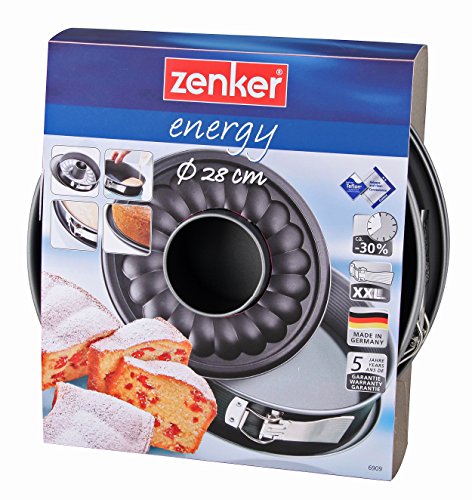 Zenker Molde Desmontable 2 Fondos con Base antigoteo, Acero con Revestimiento Antiadherente Teflon