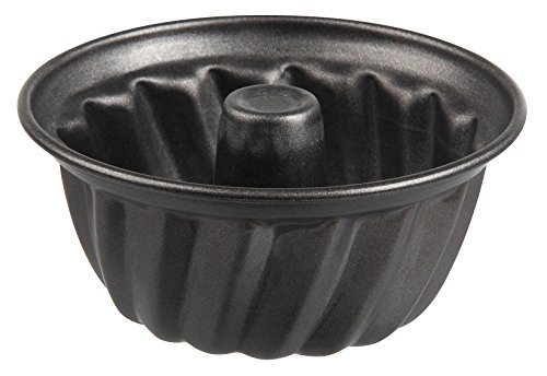 Zenker Molde Savarin Ø10x5cm, Acero con Revestimiento Antiadherente ILAG. 1 ud, Negro, 10 cm