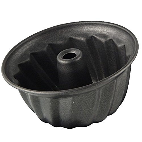 Zenker Molde Savarin Ø10x5cm, Acero con Revestimiento Antiadherente ILAG. 1 ud, Negro, 10 cm