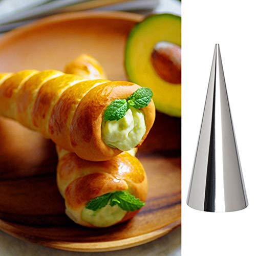 Zerama 12PCS cónico del Tubo Cono Rollo moldes de Acero Inoxidable Croissants Espiral moldes de repostería Crema Cuerno Cake Pan Molde