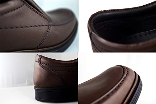 Zerimar Zapatos Hombres | Zapatos de Piel| Zapatos Vestir |Zapatos hostelería| Zapatos Confortables| Zapatos de camareros Color Marron Talla 41