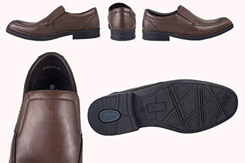 Zerimar Zapatos Hombres | Zapatos de Piel| Zapatos Vestir |Zapatos hostelería| Zapatos Confortables| Zapatos de camareros Color Marron Talla 41