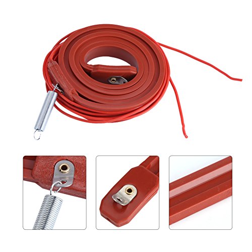 Zerodis 80W 220V Cinta Calefactora de Silicona, Calentador de Tubería Banda de Calefacción 100 x1.5cm Cables Calefactores de Tuberías Cable de Calefacción El Enchufe No Está Incluido