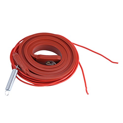 Zerodis 80W 220V Cinta Calefactora de Silicona, Calentador de Tubería Banda de Calefacción 100 x1.5cm Cables Calefactores de Tuberías Cable de Calefacción El Enchufe No Está Incluido