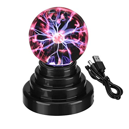 Zerodis Plasma Ball Light USB Globe Night Touch Sensible Lightning USB/con Pilas Creativo decoración mágica para Escritorio de Oficina, niños Fiesta Infantil Regalo de cumpleaños Presente decoración