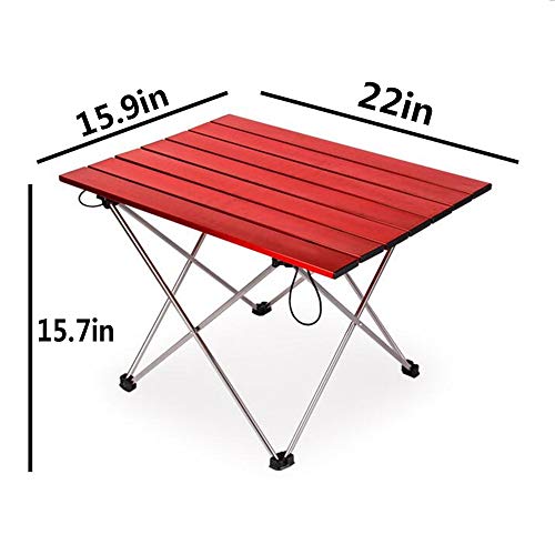 ZFH Mesa Plegable de Aluminio para Acampar Mesa portátil de Aluminio Enrollable, Liviana, Impermeable y Resistente a la Intemperie para Picnic al Aire Libre, Barbacoa Pesca en la Playa,Brown