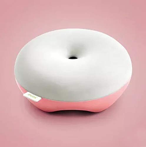 Zhangmeiren Lámpara de noche con sensor de luz inalámbrica Donut Lámpara de escritorio con carga USB (Color : Pink)