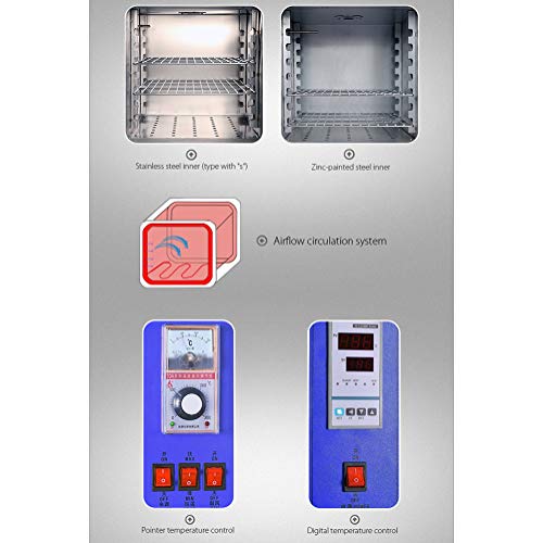 ZHAODALEI Laboratorio Digital de Aire Forzado Secado por convección Horno de esterilización (300 ° C 27x 60 x 20 2 pies cúbicos)