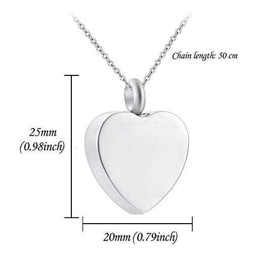 ZHAOXIANGXIANG Colgante Urna para Cenizas,La Cremación Urna Collar Colgante Corazón De Ceniza Memorial Keepsake Joyería Grabada Mi Papá Era Tan Increíble Que Dios Hizo De Él Un Angel