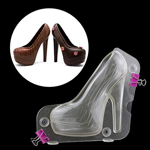 ZHENGCHENG Tamaño Grande 3D   Zapatos de Tacones Altos Molde de Chocolate Herramientas de confitería Hornear Molde de Caramelo de Chocolate Pastel Molde de Chocolate de policarbonato