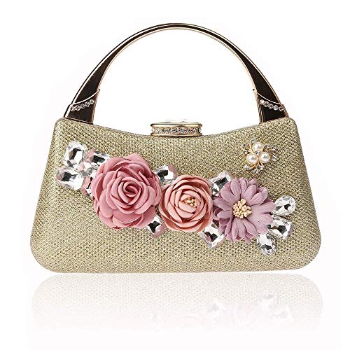 Zhong$chuang Bolso del Embrague de Las Mujeres del Rhinestone Moldeado de la Perla de Faux del Brillo, Bolso de Tarde de Las señoras Bolso Nupcial de la Boda Bolso del Prom Bolso del Bolso