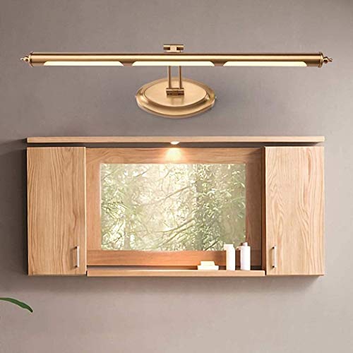 ZHUYU LED frontal luz del espejo de baño Lámparas Espejo de pared de luz, LED retro Espejo de baño de la lámpara ahorro de energía de la luz de maquillaje (Color : Neutral White-46cm 9w)