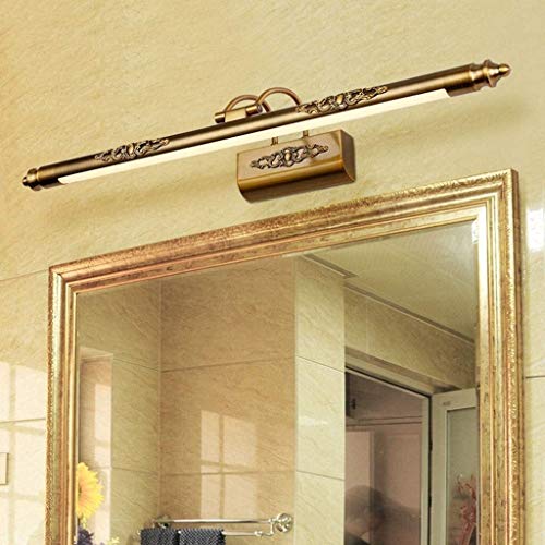 ZHUYU Led Luces de espejo de baño sobre el espejo pared Iluminación Aseo lámpara espejo del baño IP44 frente del espejo de luz encima del espejo luces del gabinete a prueba de agua [energética A +]