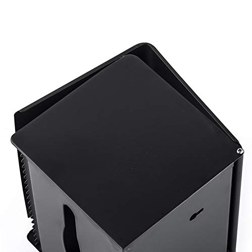 Zidao Acero Negro Plaza Pañuelo, WC WC Impermeable Soporte de Papel Multifuncional Toilettenpapierbox,Negro