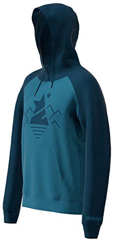 Zimtstern - Sudadera con Capucha para Hombre, Hombre, Sudadera con Capucha, M20031-3004-02, Azul y Azul Marino., Small