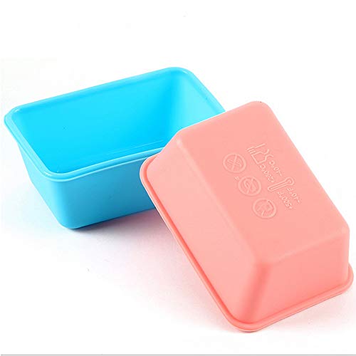 Ziyero 10 Piezas Mini Molde Jabón de Silicona Rectangular Prácticos Moldes Jabón Silicona Calidad Alimentaria para Hornear Pasteles Galletas Cubitos de Hielo Artesanías Caseras DIY(Color Aleatorio)