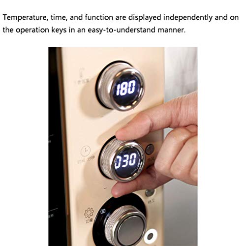 ZJDK Horno eléctrico 85 litros 8 Funciones de cocción Temperatura Ajustable 28-230 Grados; C y Temporizador de 120 Minutos para Hornear en el hogar, Multifuncional, Completamente automático, Come