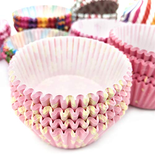 ZJW 600pcs Papel para Magdalenas, Papel Molde Muffin Cases, Papel para Cupcakes Capsulas Cupcakes - moldes para Hornear, moldes de Silicona, moldes para pastelería