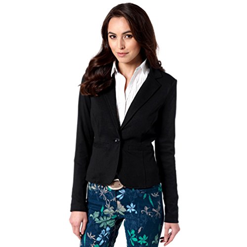 ZKOO Mujer De Un Solo Pecho Blázer Abrigo Americana Blazer Traje Slim Fit Elegante Oficina Negocios Parte Superior Blusa Traje De Chaqueta Outwear