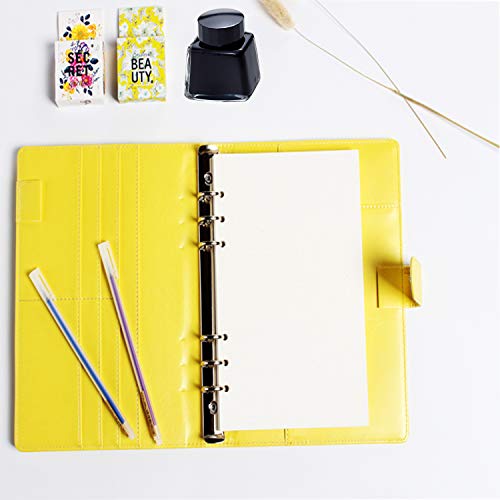 ZKSM Papel de Recambio A5 con 6 Anillas, Papel de punto 135 Hojas/270páginas para Agenda Filofax Bullet, Objetivos(8.26x5.59 Pulgada)