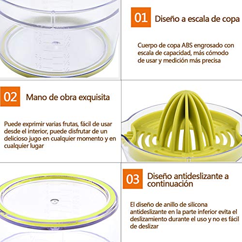 ZLDM Lemon Squeezer - Exprimidor manual multifunción para moler zanahorias y zumo, juego de 4 piezas con Juicer Machine, para el hogar Kitchenaid