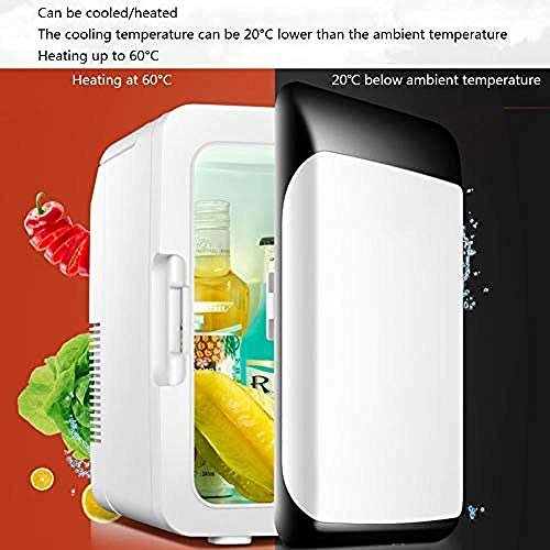 ZLM Mini refrigerador para automóvil, refrigerador pequeño, Mini refrigerador para automóvil, congelador para Dormitorio, refrigerador con congelador bajo mostrador, refrigerador portátil Blanco