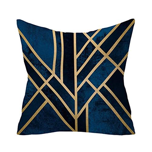 ZMK-720 Fundas Cojines 4pcs El Oro Azul de mármol geométrico Decorativo cojín del sofá Almohada Cubierta de poliéster Almohada Almohadilla de Tiro Decoración Cubierta de Almohadas