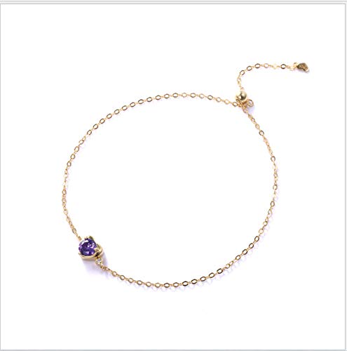 zmnbaa Pulsera De Circón Púrpura Micro Violeta De Moda Dulce Estilo Europeo Y Americano