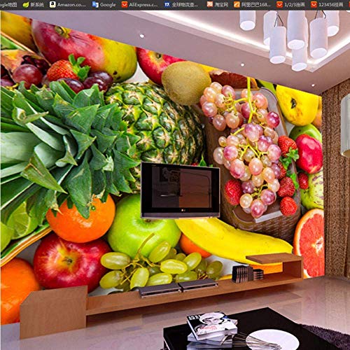 ZNBH Mural De Pared 3D Papel De Pared De Foto Personalizado Cocina Tienda De Frutas Restaurante Fondo Decoración De Pared Frutas Verduras Mural De Pared Papeles De Pared-1 * 1M