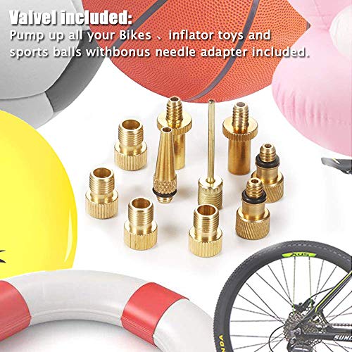 ZOEON 14pcs Adaptador para Bombas de Bicicleta Válvula Adaptador, DV AV SV Válvula Adaptador para Compresor