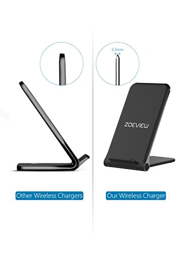 zoeview Cargador inalámbrico Plegable, Qi 10W Carga por inducción para Galaxy S10/S10+/S10e/Note10/10+/9, 7.5W Qi Wireless Charger para iPhone 11/11 Pro/11 Pro MAX/XS MAX/XS/XR (NO Adaptador)