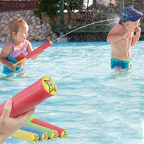 ZoneYan Pistola de Agua de Espuma, Pistola Acuatica, Super Pistola de Espuma, Pistola de Agua Juguete Niños Adultos, Pistola de Agua para Piscina, Water Gun Ideal para Batalla de Agua, Playa(6 Pcs)