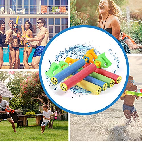 ZoneYan Pistola de Agua de Espuma, Pistola Acuatica, Super Pistola de Espuma, Pistola de Agua Juguete Niños Adultos, Pistola de Agua para Piscina, Water Gun Ideal para Batalla de Agua, Playa(6 Pcs)