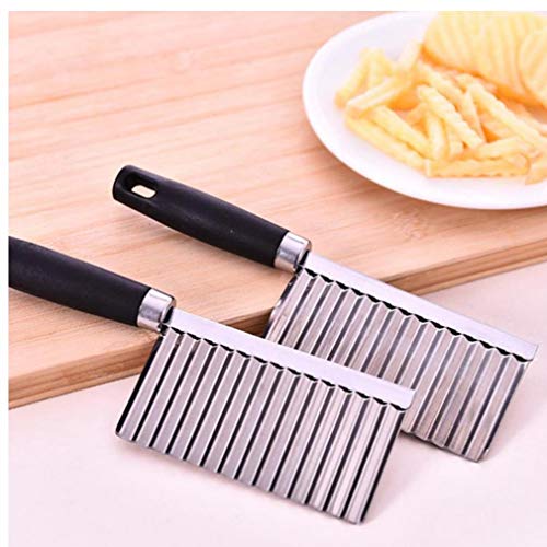 Zonster Cuchillo de Acero Inoxidable de la Patata de la Patata frita de la Pasta Vegetal Arruga Ondulada Cortador máquina de Cortar Frutas Cuchillo Cortador de Alimentos