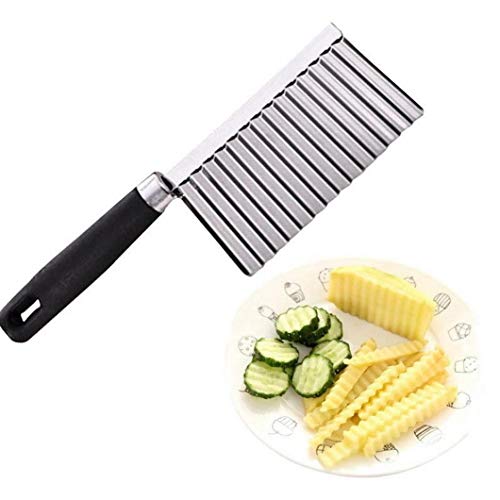 Zonster Cuchillo de Acero Inoxidable de la Patata de la Patata frita de la Pasta Vegetal Arruga Ondulada Cortador máquina de Cortar Frutas Cuchillo Cortador de Alimentos