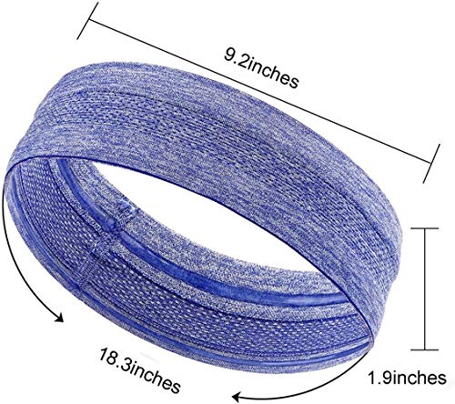 ZPN Diadema Banda para el Sudor Bandas Deportivas elásticas para la Cabeza Antideslizante Absorbe la Humedad Sombreros atléticos para Hombres y Mujeres