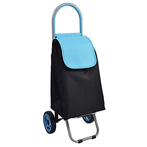 ZR Carro de Compras Plegable multifunción multifunción, Tubo de Acero/Palanca de aleación de Aluminio, asa Antideslizante de Rueda silenciosa, Carrito de Equipaje Puede ser Plegable para Carro de co